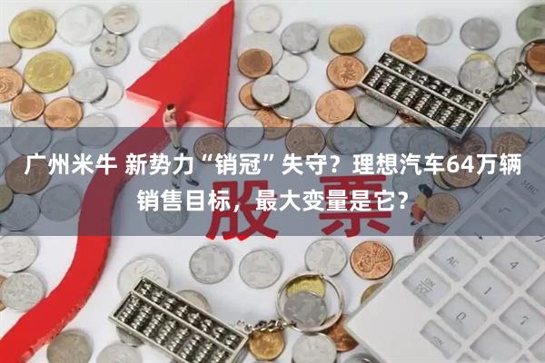 广州米牛 新势力“销冠”失守？理想汽车64万辆销售目标，最大变量是它？